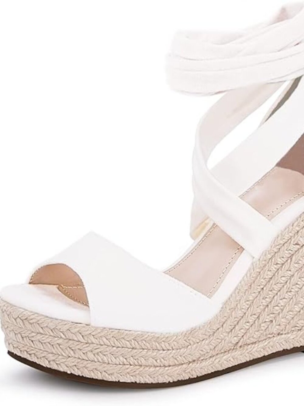 Womens Espadrilles Wedges Sandals Heels Open Toe Tie Lace Up Platform Ankle Stra
